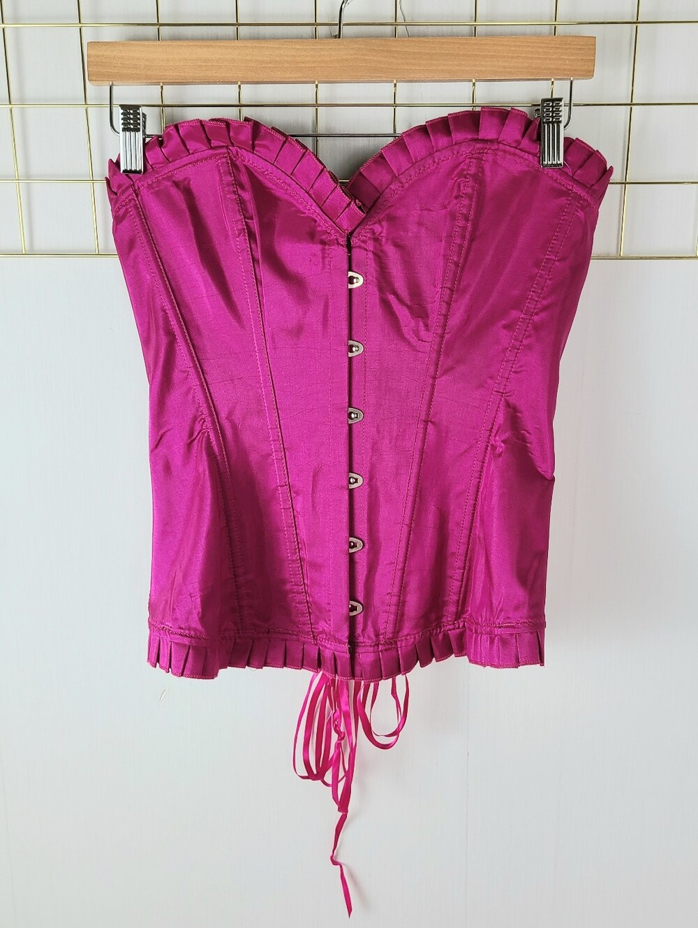 Bedroom Stories Magenta Pink Boned Corset
